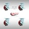 Service Caster 4 Inch SS Poly on Aluminum Caster Set with Roller Bearings 4 Brake 2 Swivel Lock SCC-SS30S420-PAR-TLB-BSL-2-TLB-2 - alternate 4